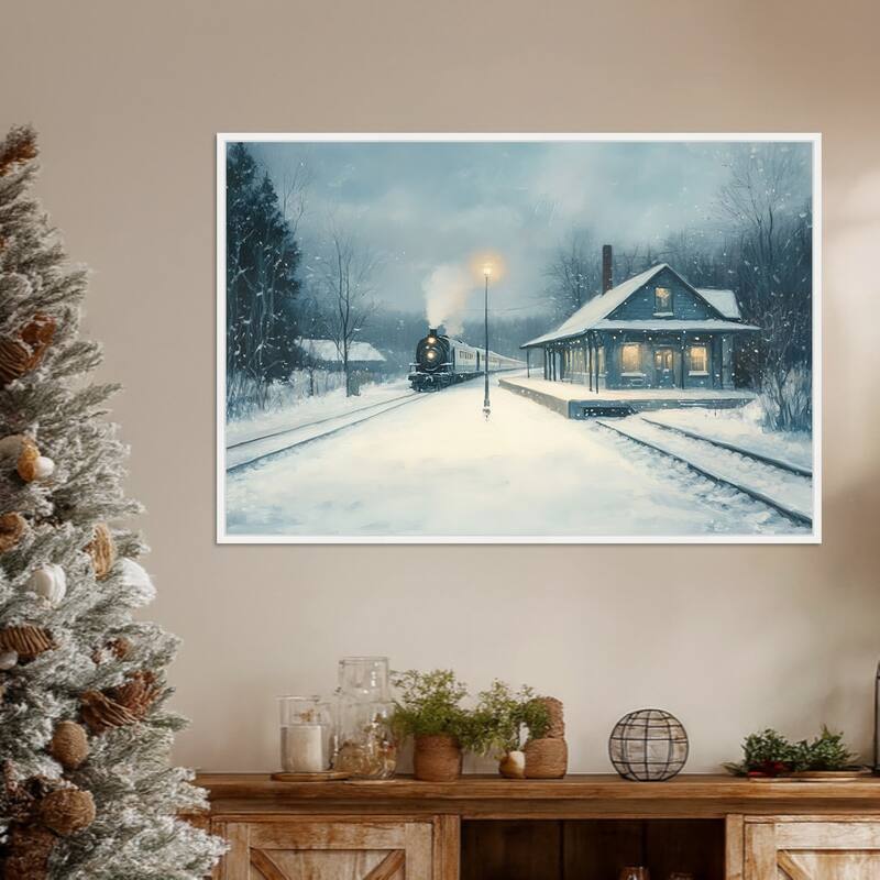 Landscape Painting by Tradelink inhouse artist Framed Canvas Wall Art Print - Sylvie White