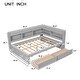 preview thumbnail 17 of 24, Modern Bed Frames with L-shaped Bookcases and Drawers