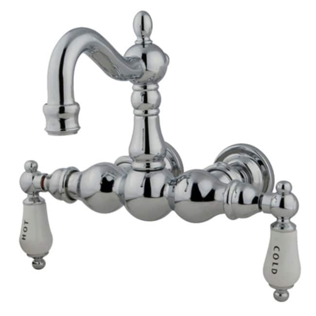 Kingston Brass Vintage Wall Mounted Clawfoot Tub Filler with Porcelain