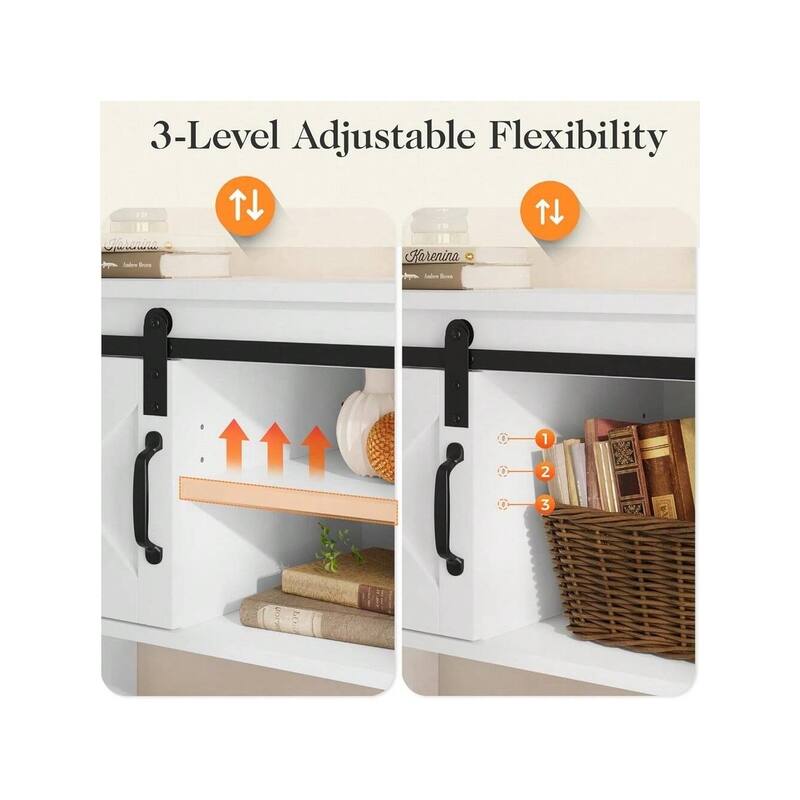 46" Console Table with Sliding Barn Door