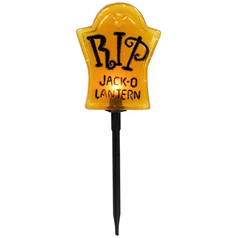 Lighted R.I.P Tombstone Halloween Outdoor Pathway Markers - 18" - Set of 3