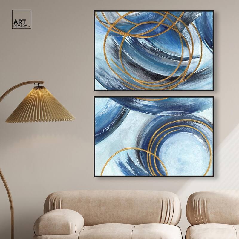 Golden Riviera Canvas Set of 2 by Art Remedy