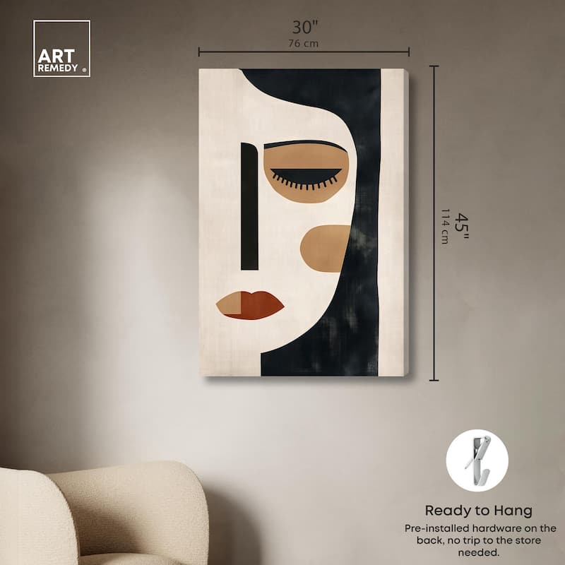 Face Moderne II Canvas by Art Remedy, Gallery Wrapped