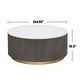 preview thumbnail 3 of 5, Round Table Set with Marble Top in White and Charcoal