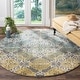 preview thumbnail 5 of 39, SAFAVIEH Evoke Aurora Vintage Boho Medallion Rug 3' Round - Grey/Ivory - Round
