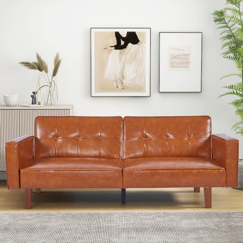 Futon Sofa Bed Couch Memory Foam Futon Convertible Couch Bed Sleeper for Living Room - 68.11"*30.11"*28.74"