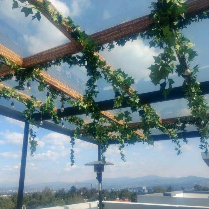 70" Faux Ivy Garland for Outdoor and Indoor Use 2 Pieces - Green - N/A