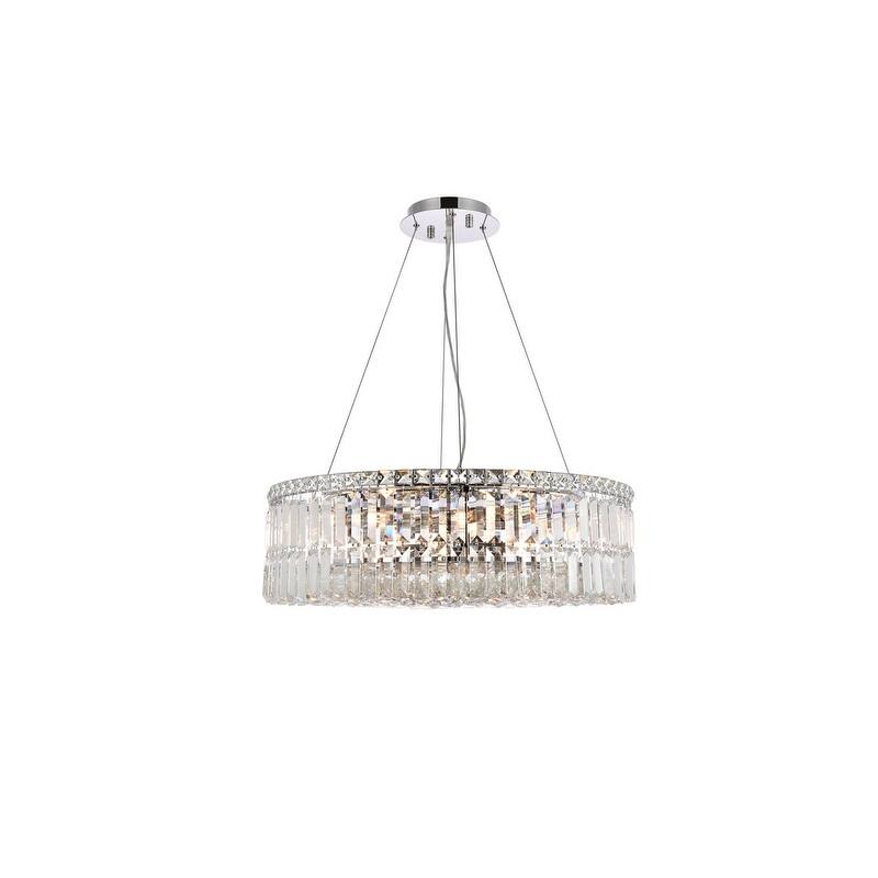 Maxime 12 light Chrome Chandelier Clear Elegant Cut Crystal - One Size