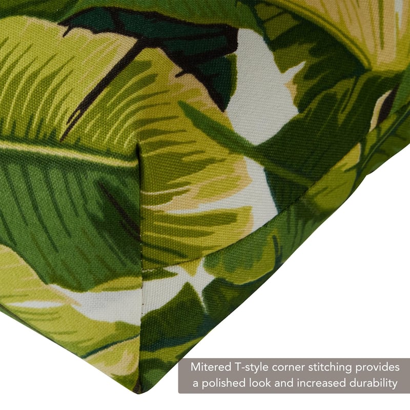 20-inch Outdoor Palm Leaves Chair Cushion (Set of 2)