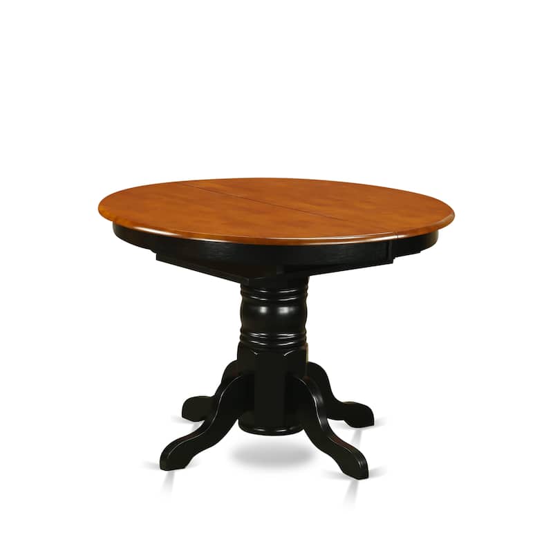 East West Furniture 7 Piece Modern Dining Table Set Consist of an Oval Wooden Table and Dining Room Chairs, (Finish Options)