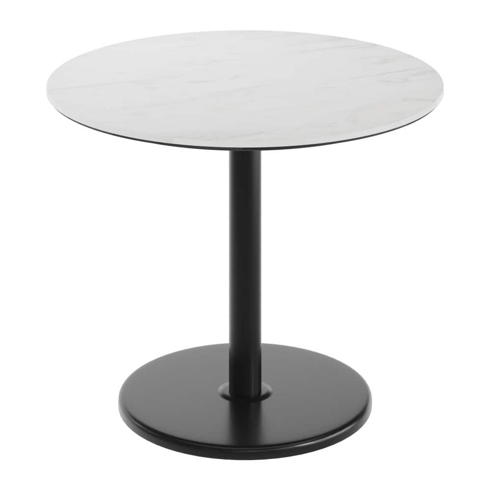 Commercial HPL Tabletop with Table Height Round Base - 36"W x 36"D x 29.5"H