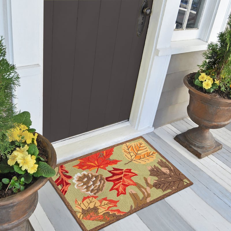 Liora Manne Ravella Falling Leaves Indoor/Outdoor Rug