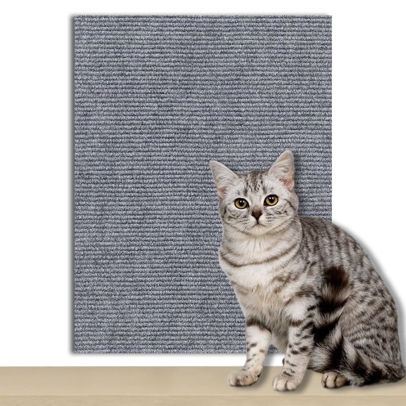 Cat Scratching Mat, Trimmable Self-Adhesive Scratcher Replacement Carpet for Cat Trees, Furniture & Walls - 15.8"Lx78.7"W