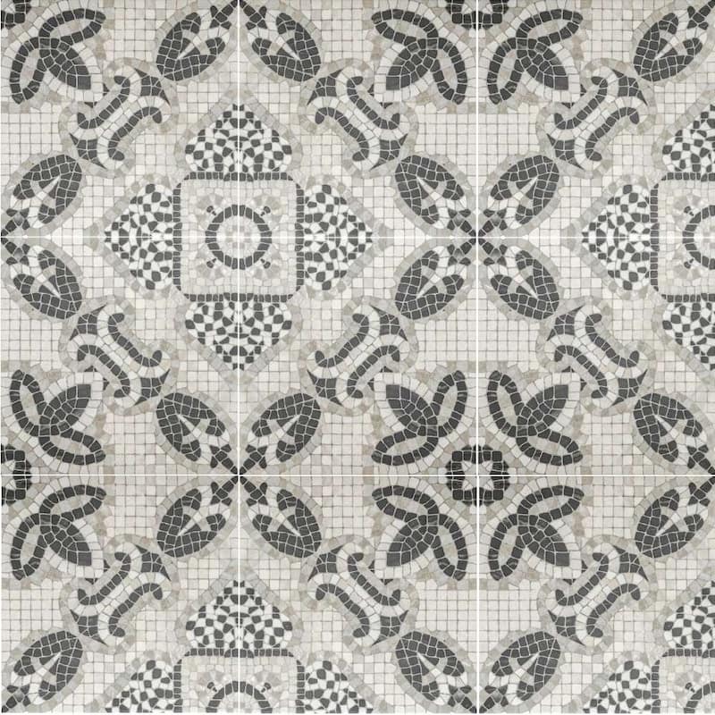 Roman Road 8x8 Matte Porcelain Encaustic Tile - Floor, Wall, Backsplash