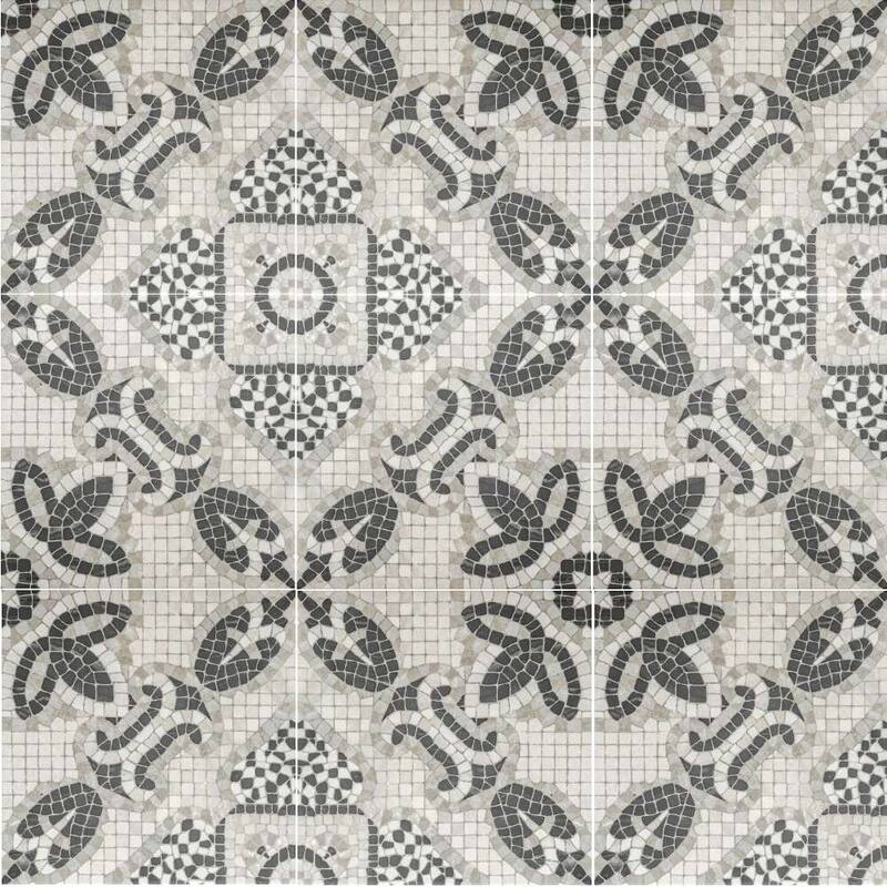 Roman Road 8x8 Matte Porcelain Encaustic Tile - Floor & Wall