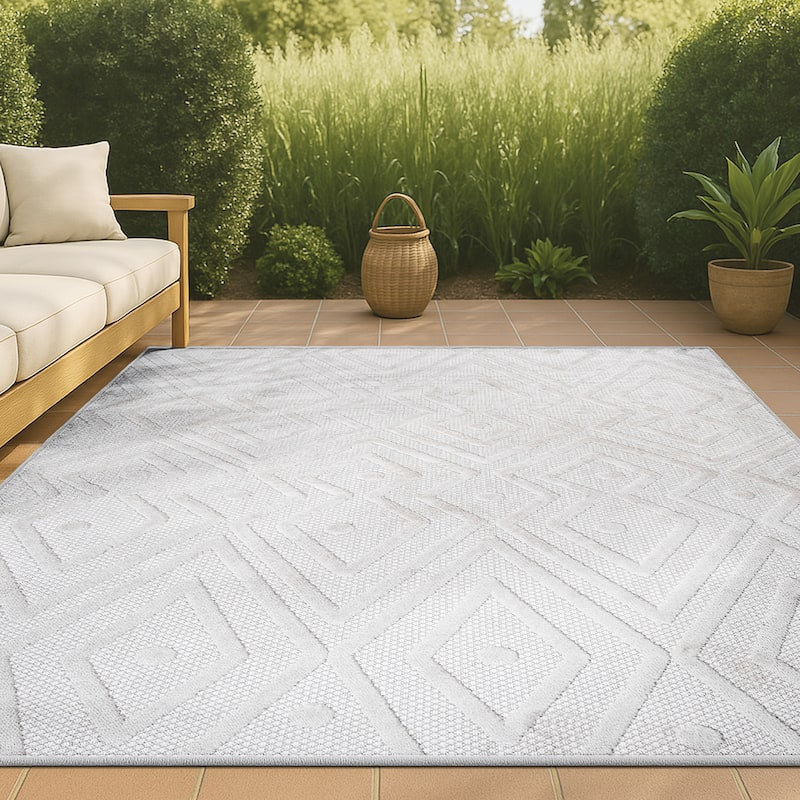 JONATHAN Y Salines Moroccan Diamond Indoor/Outdoor Area Rug