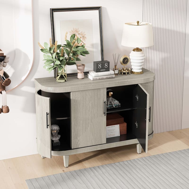 Modern 47.2-Inch Decorative Storage Cabinet with Adjustable Shelves