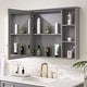 preview thumbnail 15 of 95, Modern Surface Mount Solid Wood Framed Medicine Cabinet With Mirror and Shelves