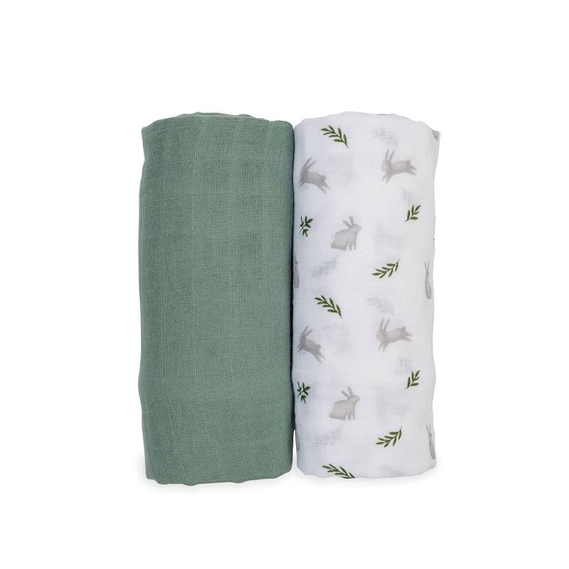 lulujo 2 PK Muslin Swaddling Blankets