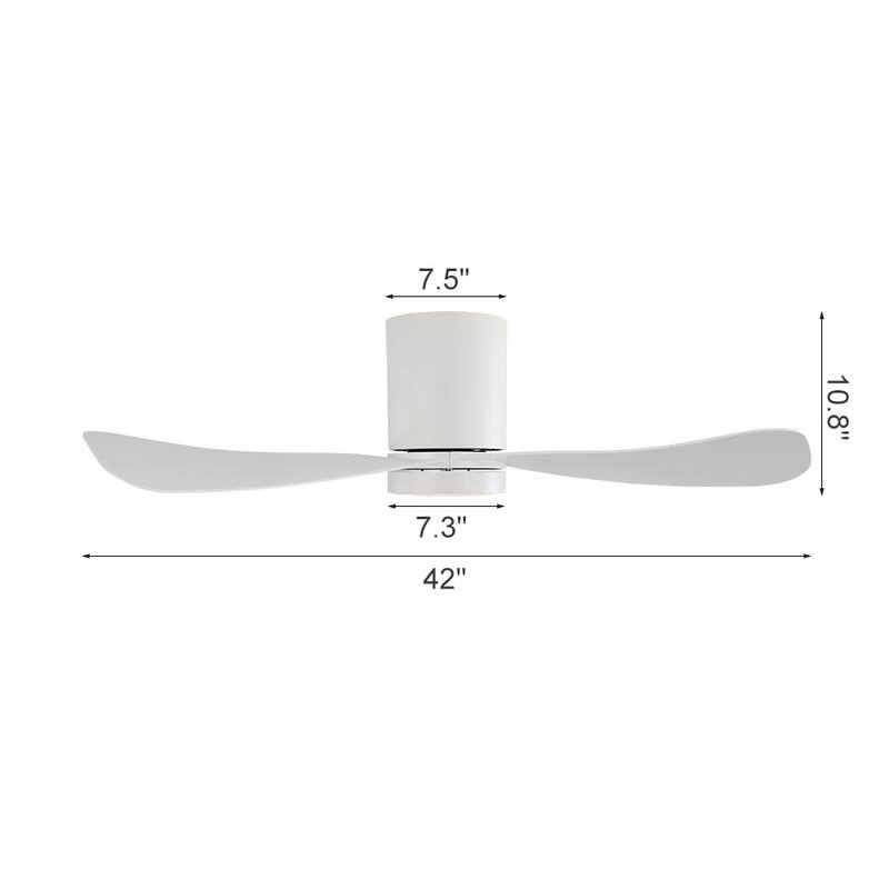 MLiAN 42 inch 3 ABS Blades Smart LED Ceiling Fan with Remote...