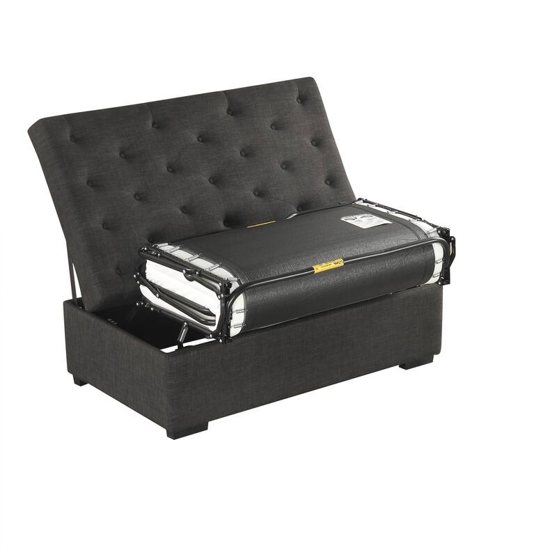 Roomfitters 49.6" Folding Ottoman Sleeper Sofa with Memory Foam Mattress and Tufted Design