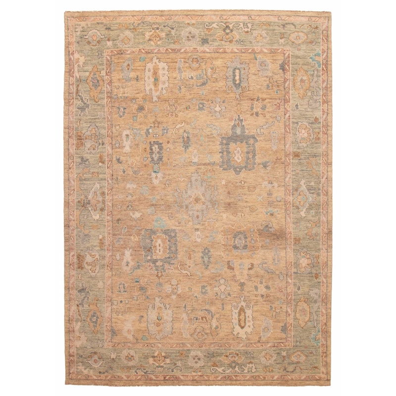 ECARPETGALLERY Hand-knotted Jules Serapi Khaki Wool Rug - 9'10 x 13'9 - Khaki - 9'10 x 13'9