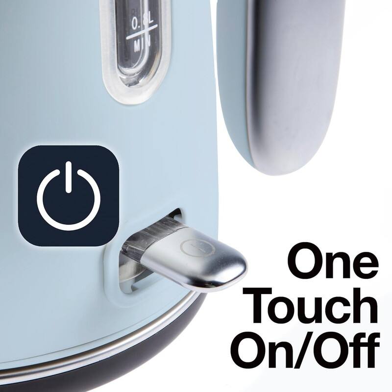 Rae Dunn Electric Hot Water Kettle - Stainless Steel, Swivel Base-Dry Protection, Easy Pour Pitcher, 1.7 Liters