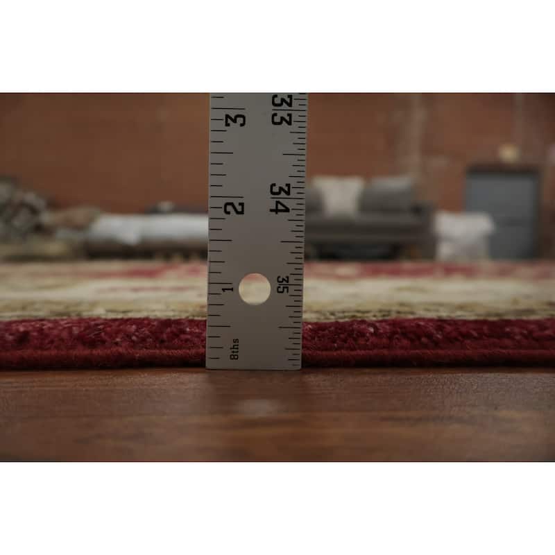 Hand Knotted Oriental 100% Wool Carpet Traditional All-Over Red Peshawar Area Rug - 14' 7'' X 9' 11''