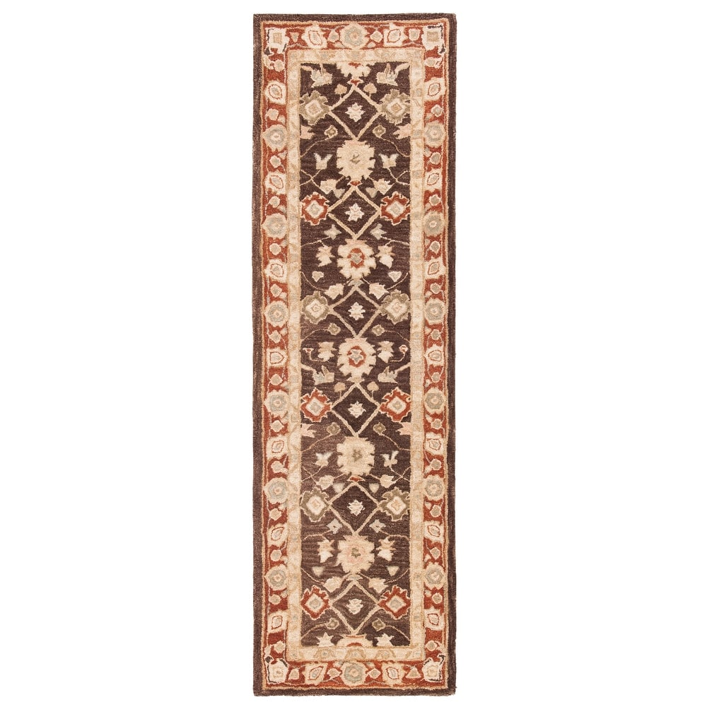 SAFAVIEH Handmade Anatolia Evanthia Traditional Oriental Hand-spun Wool Rug