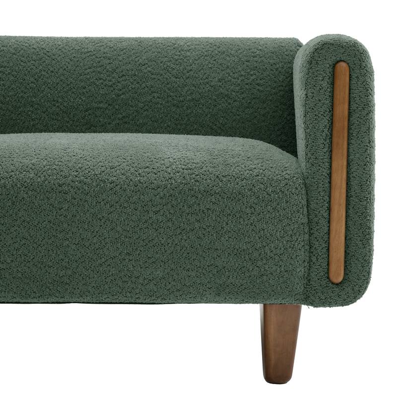 Christopher Knight Home - Soft Upholstered 78.7" 3-Seater Sofa with Rubberwood Legs