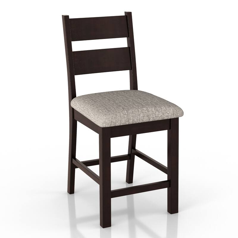 Willingham Farmhouse Espresso Wood Counter Height Chair by Furniture of America (Set of 2)