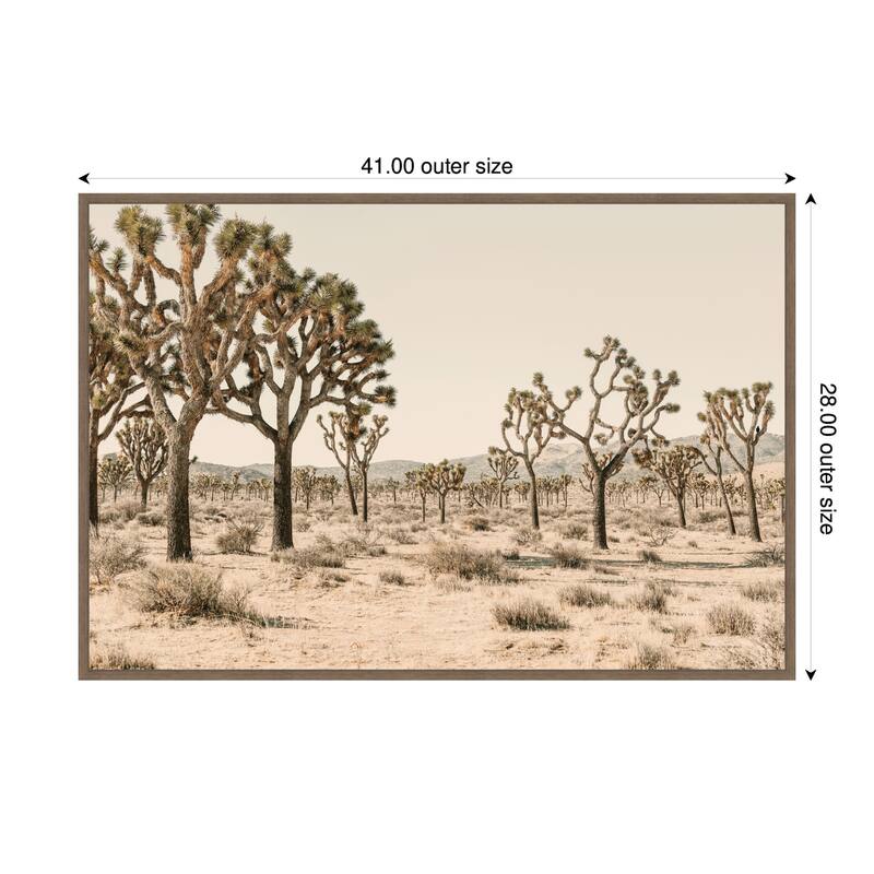 Kate and Laurel Joshua Tree No. 2 by Alicia Bock Framed Canvas Wall Art Print