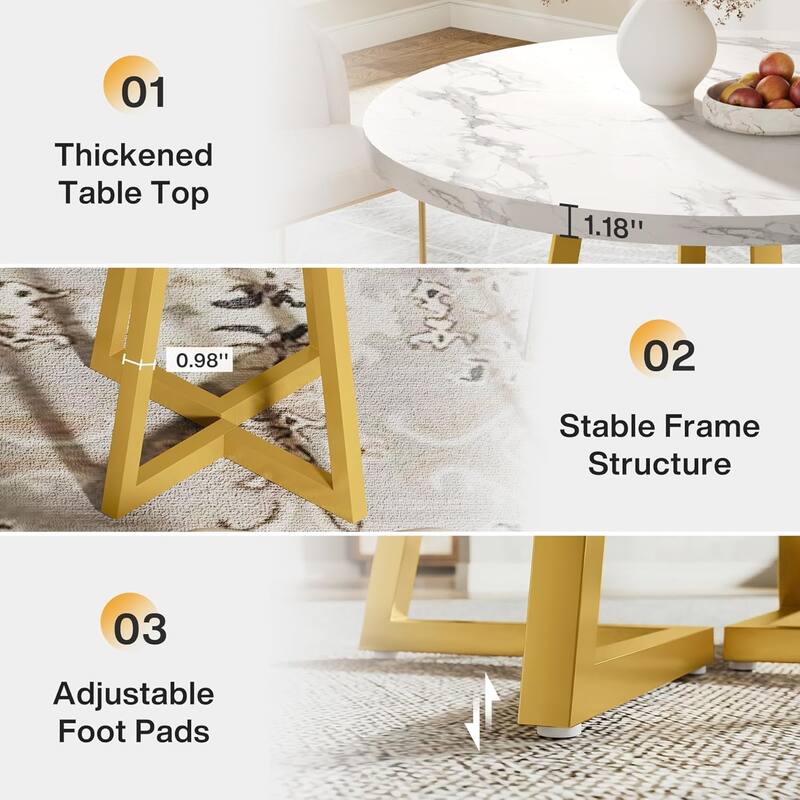 31.5” Square Dining Table for 4 with Metal Base for Dining Room