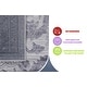 preview thumbnail 7 of 5, LOOM & LUXE Collection Grey/Silver/Oriental Non-Shedding Area Rug
