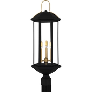 Crestfield 3-Light Matte Black Outdoor Post Lantern