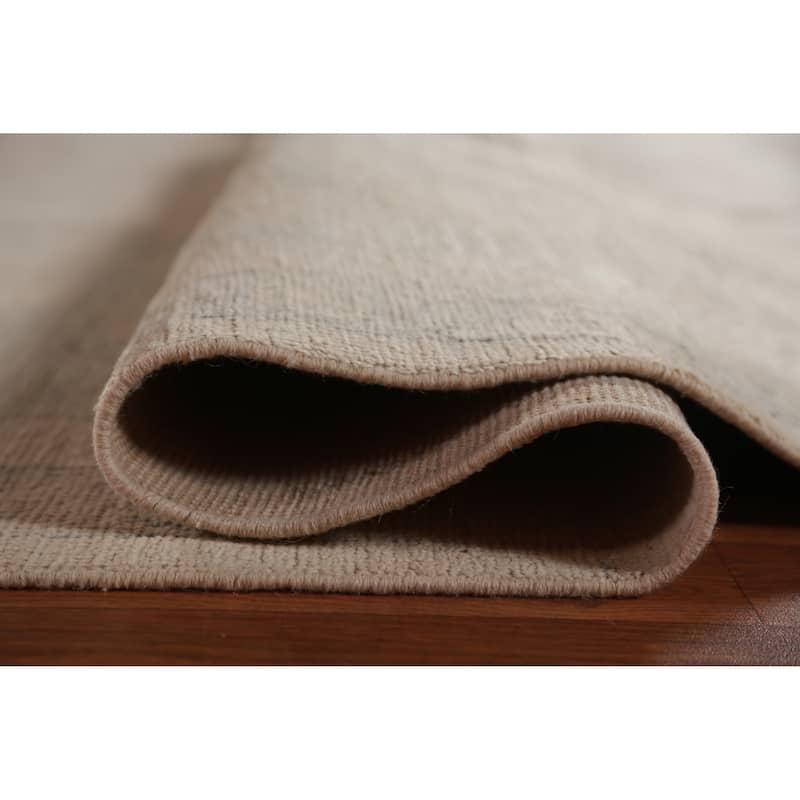 Hand Knotted Oriental 100% Wool Carpet Transitional All-Over Beige & Ivories Oushak Area Rug - 16' 6'' X 12' 10''