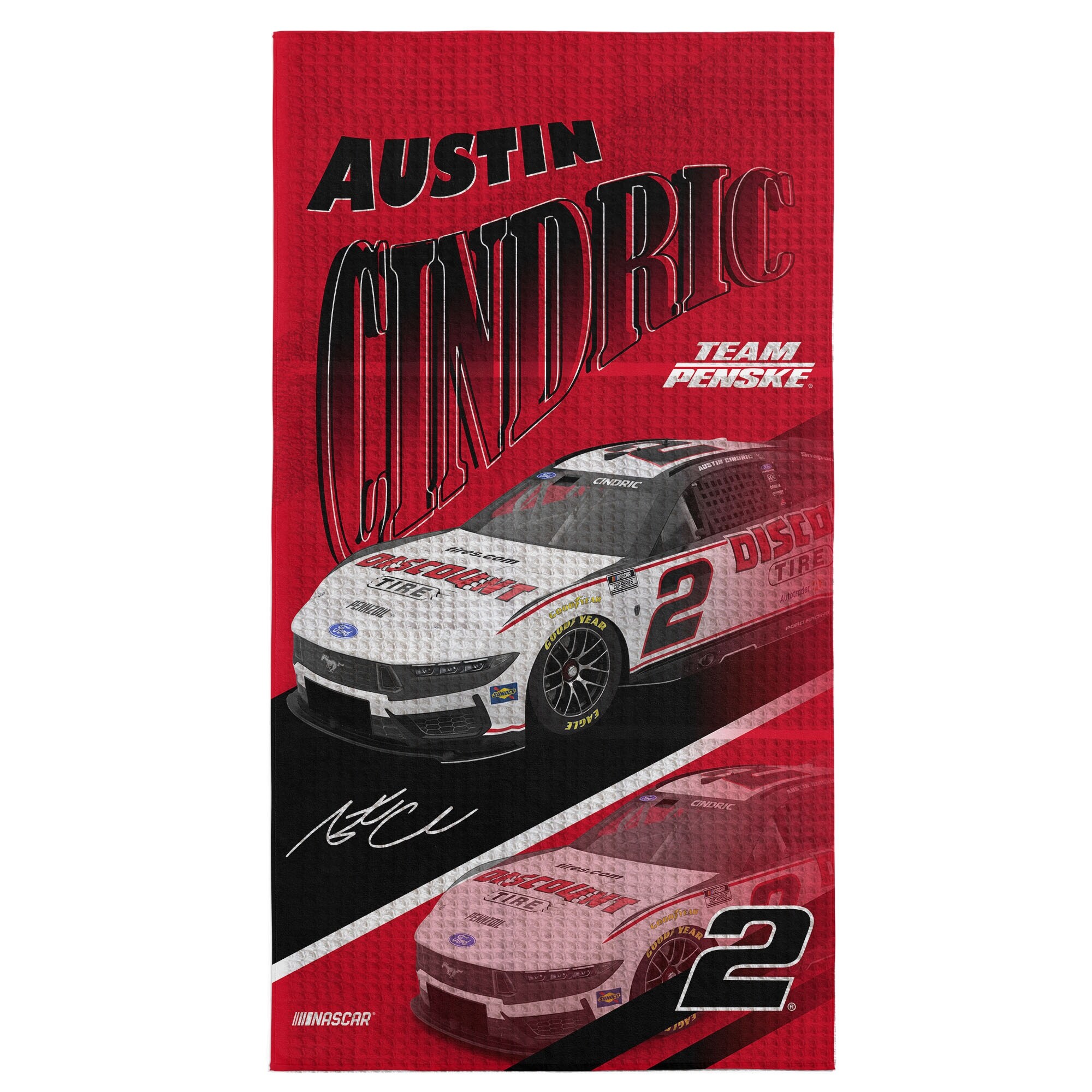 NASCAR Reflection Waffle Weave Beach Towel