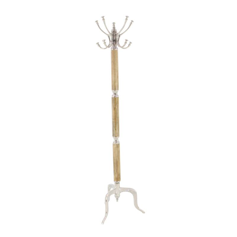 Silver or Gold Aluminum Traditional Coat Rack