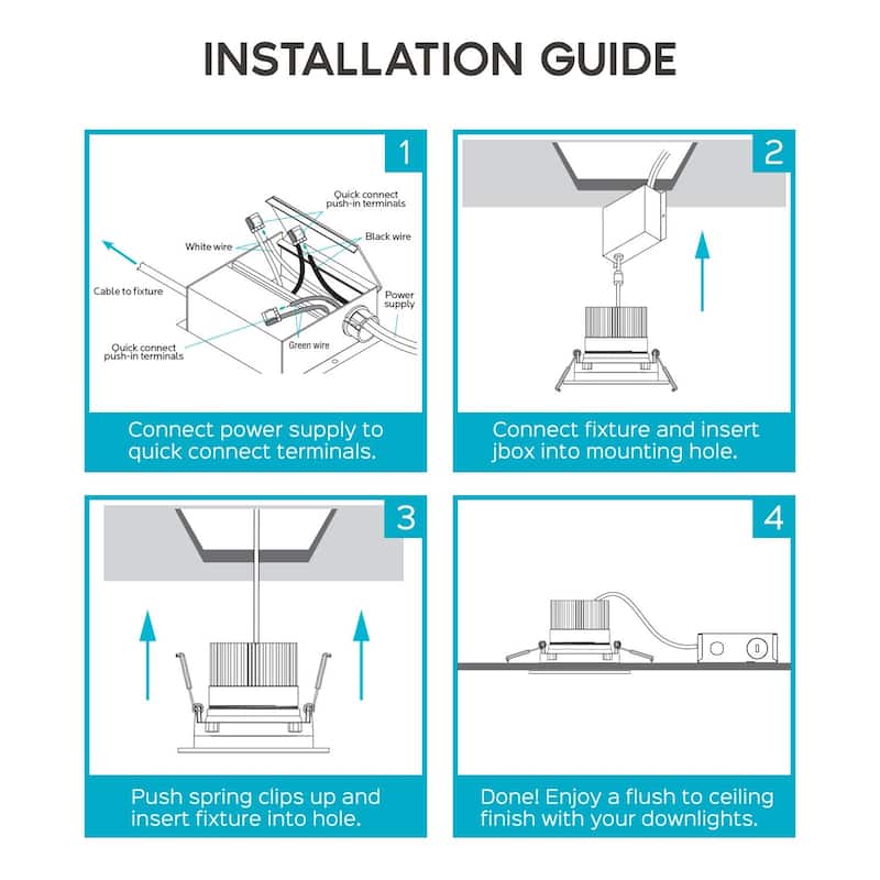 Luxrite Double Head Adjustable LED Recessed Lights 24W 5 Color