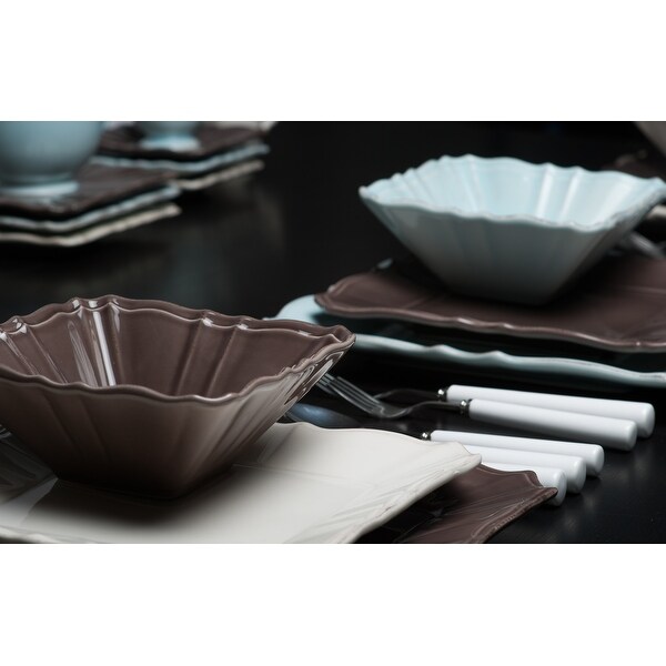 Countryside Moka Square 7.25-inch Soup/ Cereal Bowl (Set of 4). Opens flyout.