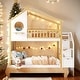 preview thumbnail 14 of 24, Twin over Full Bunk Bed with 2 Drawers, Slide and Shelves