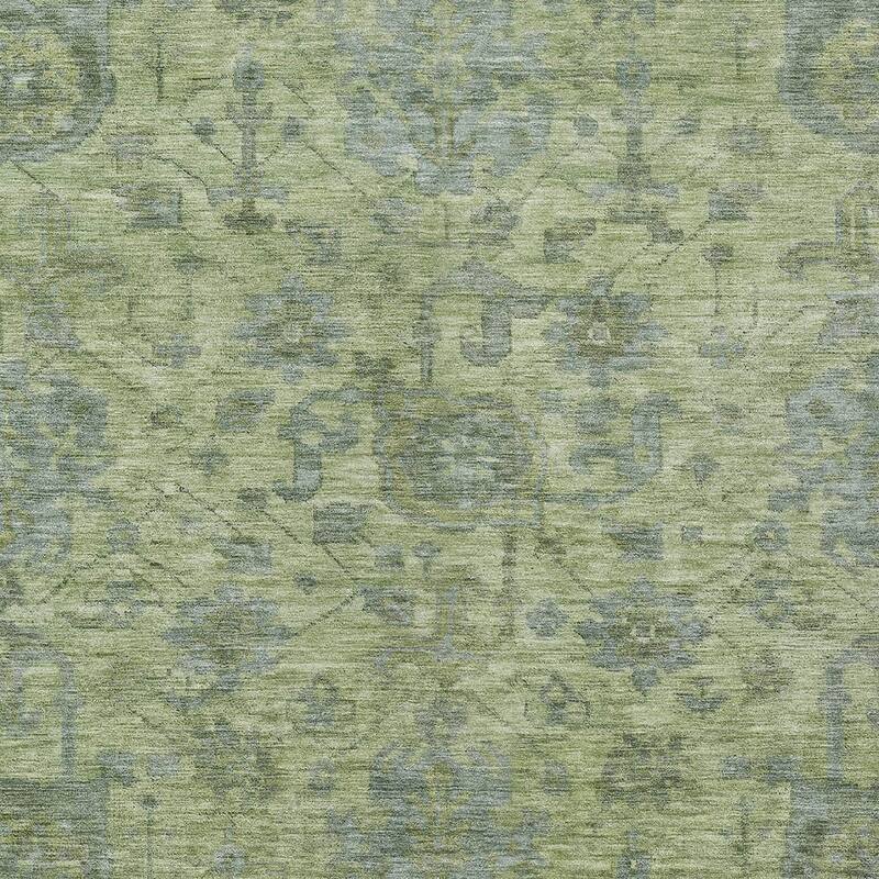 HomeRoots Damask Traditional Rectangle Outdoor Rug