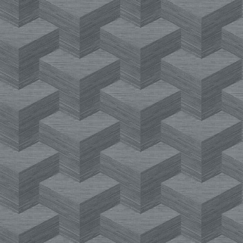 A-Street Prints Y Knot Slate Geometric Texture Wallpaper