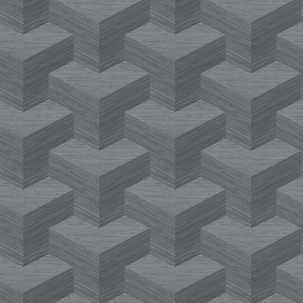 A-Street Prints Y Knot Slate Geometric Texture Wallpaper