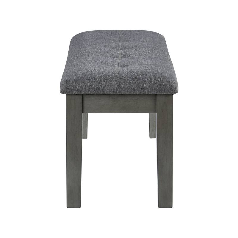 Hallanden Gray 50" Tufted Upholstered Dining Room Bench - 50"W x 17"D x 19"H