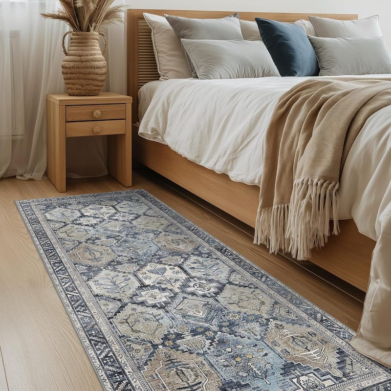 Mcow EverEase Collection Low Pile Machine Washable Non-Slip Area Rug