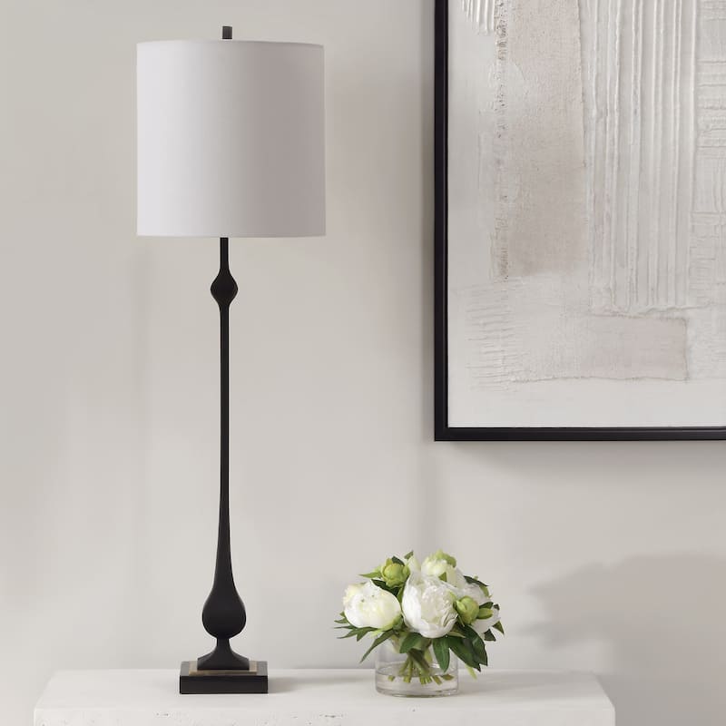 Uttermost Hightower Black Buffet Lamp - 38'' H X 11'' W X 11'' D