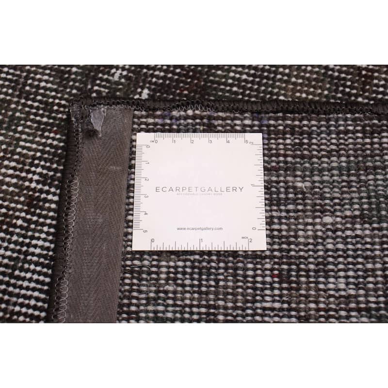 ECARPETGALLERY Hand-knotted Color Transition Black Wool Rug - 2'11 x 9'5