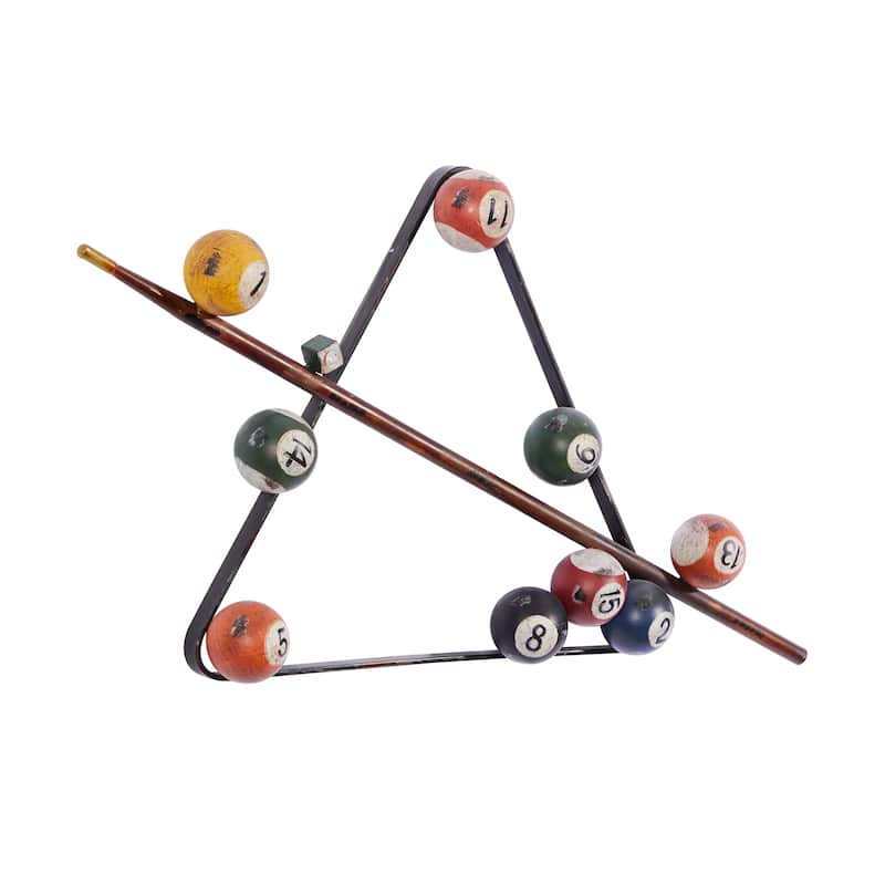 Metal Games Pool Wall Decor - Multi Colored - Roche River Decor