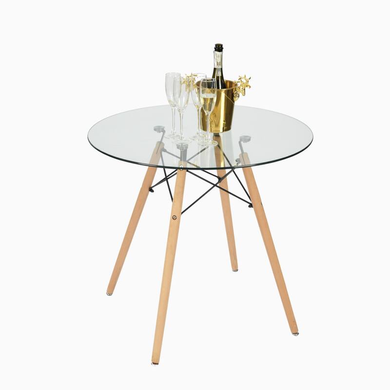 HomyLin 31.5" Round Dining Table Mid-Century Modern Coffee Table